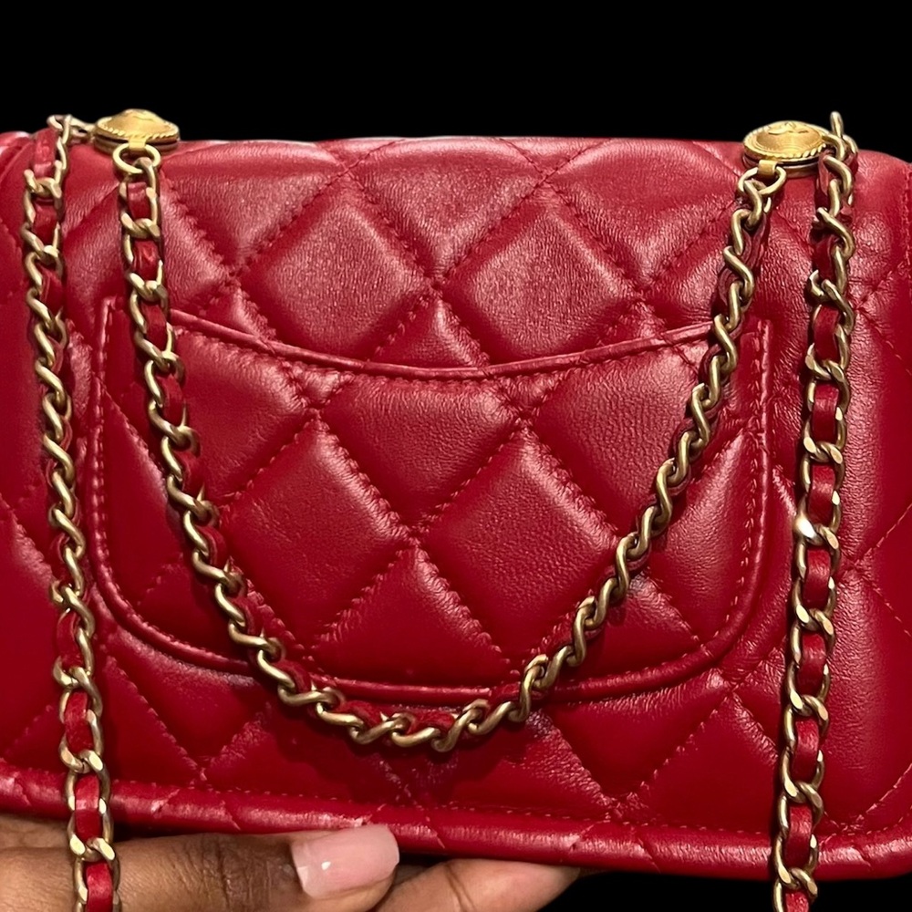 CHANEL Mini Square Twist your Buttons Flap Shoulder/Crossbody Bag - Picture 7 of 16